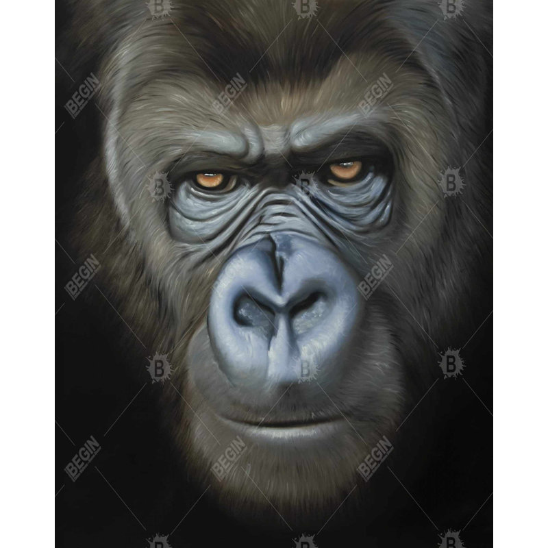 " Gorilla Face ", 60" H x 48" W