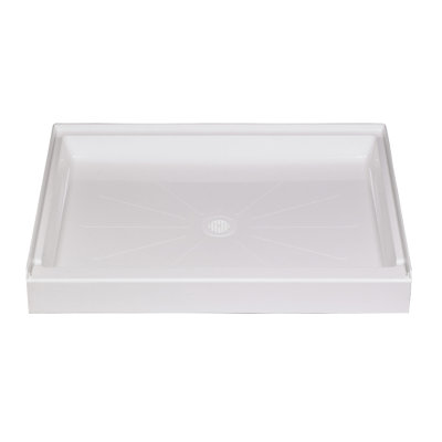 Durabase 42 W 36 D Rectangular Base Shape Single Shower Base Integrated Seat Included