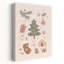 Cozy Christmas Elements Abstract Contemporary Christmas Tree Pine Winter Architecture Wall Art Print 1 Piece Wrapped Canvas Wall Art-432747406