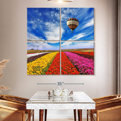 Alvord Balloon Over Flower Field