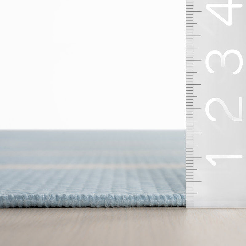  Tapis intérieur / extérieur Arissea, Bleu, Rectangle 9 pi 6 po x 12 pi