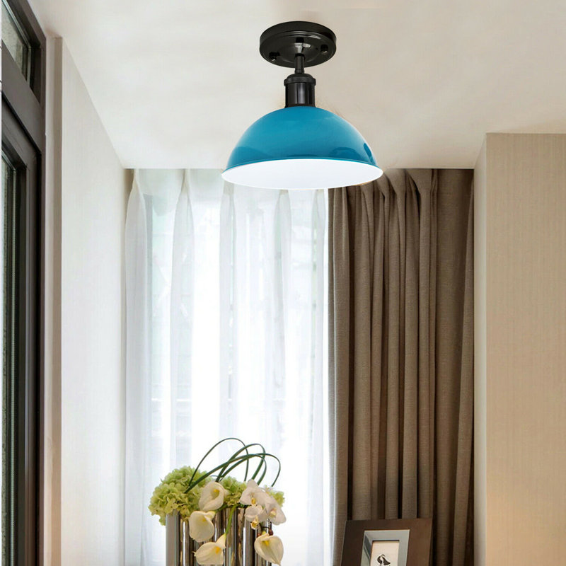 Butterfield Semi Flush Mount, Light Blue