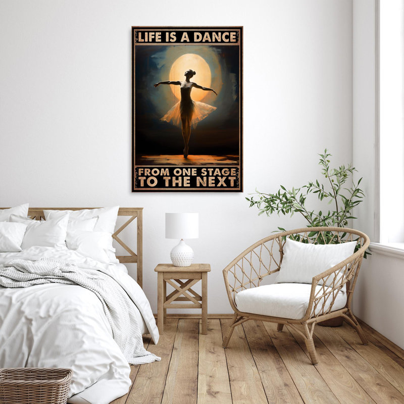 «Ballet Life Is A Dance», ensemble de 1 ballet «Life Is A Dance» sur toile, H 20 po x l 16 po x P 1,25 po