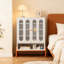 Armoire à chaussures à porte double avec tablettes réglables Modern Minimalist