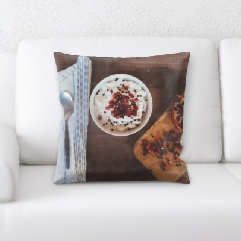 Appetizing Microsuede Reversible Throw Pillow