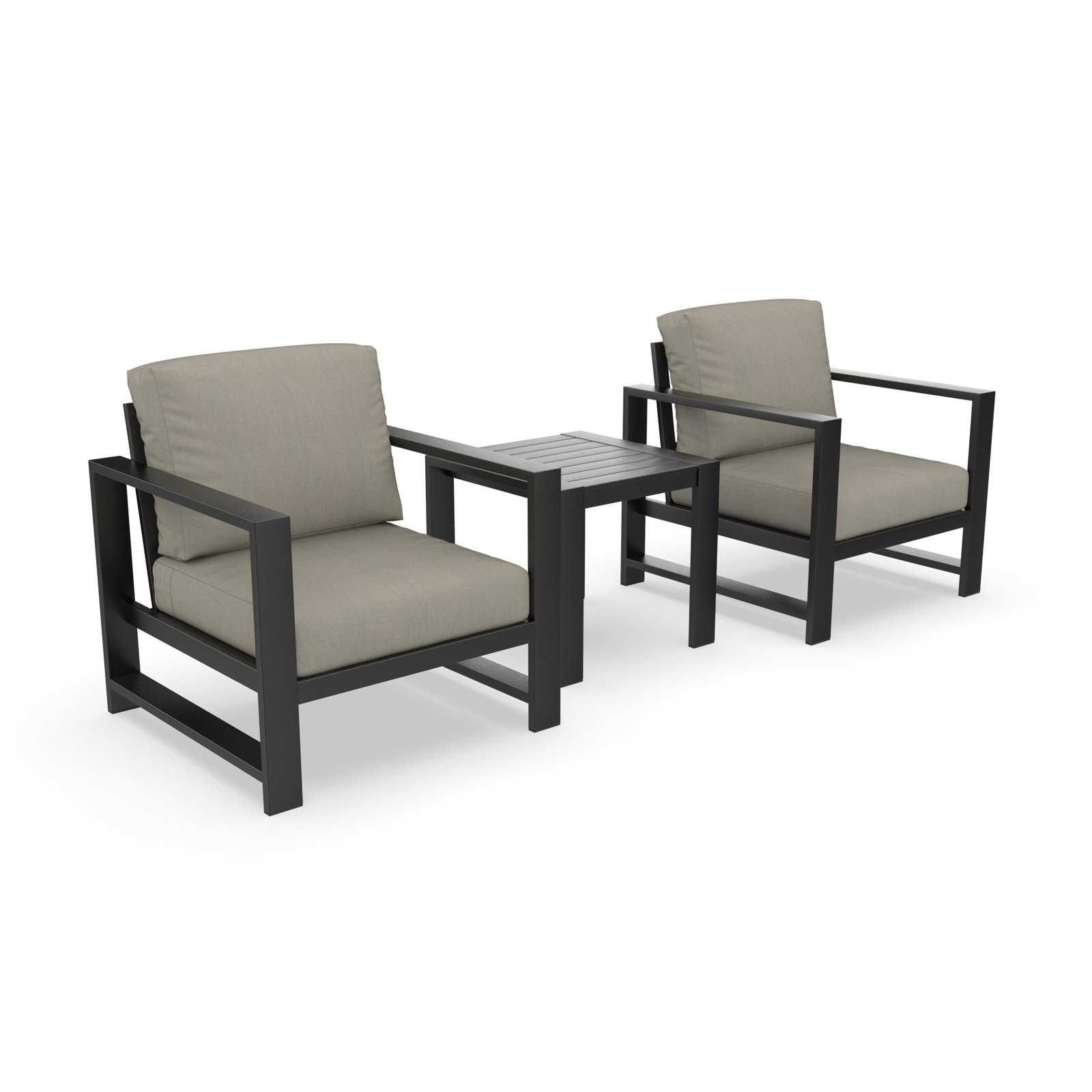 Dulcie 2-Person Sunbrella® Patio Seating Group, Gray/Beige
