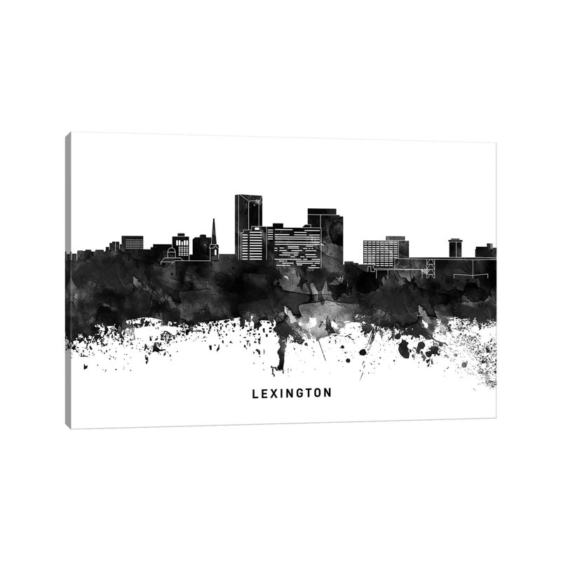 Lexington Skyline Black & White - Wrapped Canvas Print, 101.6 cm H x 66.04 cm W x 1.91 cm D