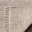 Tapis ivoire / gris acier en coton tissé à plat à la main Bester-55741947