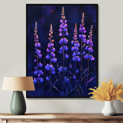 Art sur toile, fleurs sauvages mauves