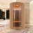 1-2-Person Round Infrared Sauna With Canadian Hemlock Wood, Infrared Heating Panels, Red Light Heater, And Glass Door-123104516