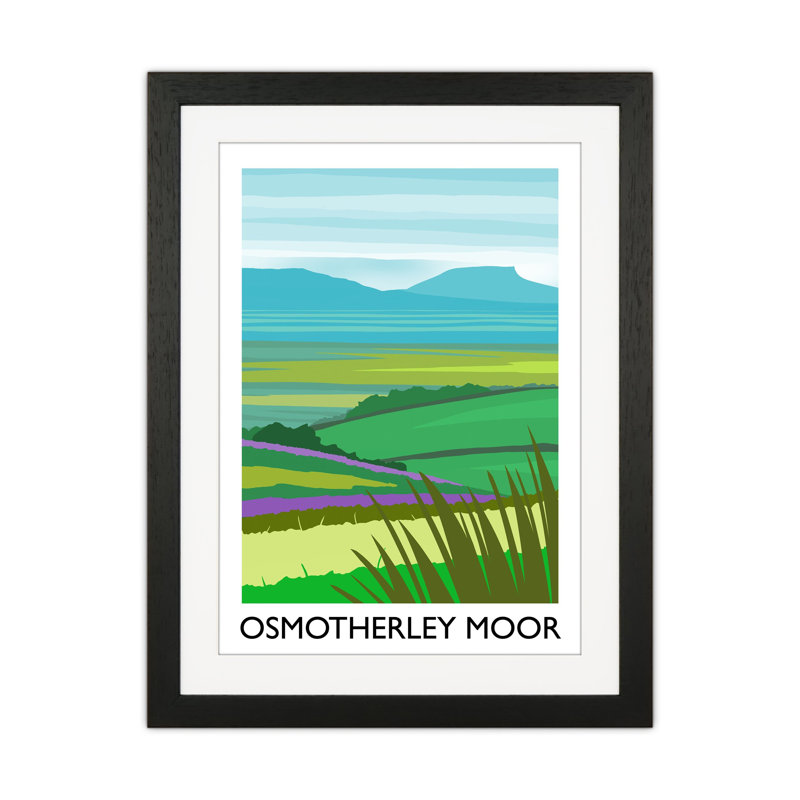 Osmotherley Moor Portrait by Richard O'Neill - Print, Black Framed, 43.5cm H x 33.5cm W x 3cm D