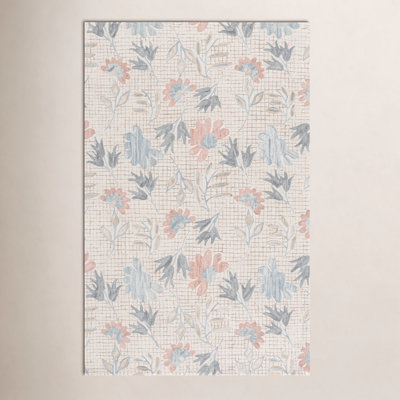 Hand-Tufted Wool Floral Rug