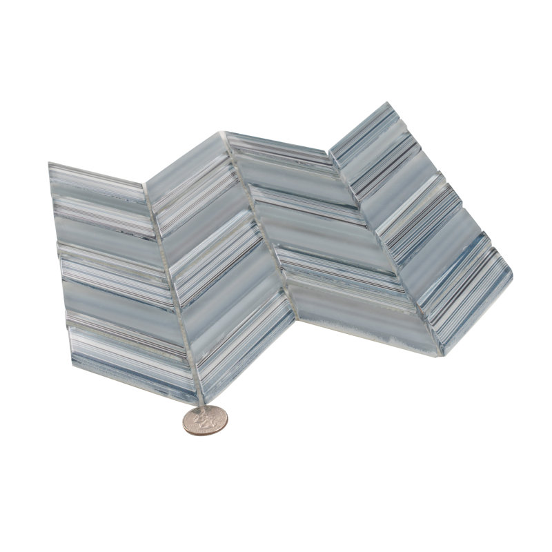 10.4"X10.4" Chevron Glass Mosaic Tile
