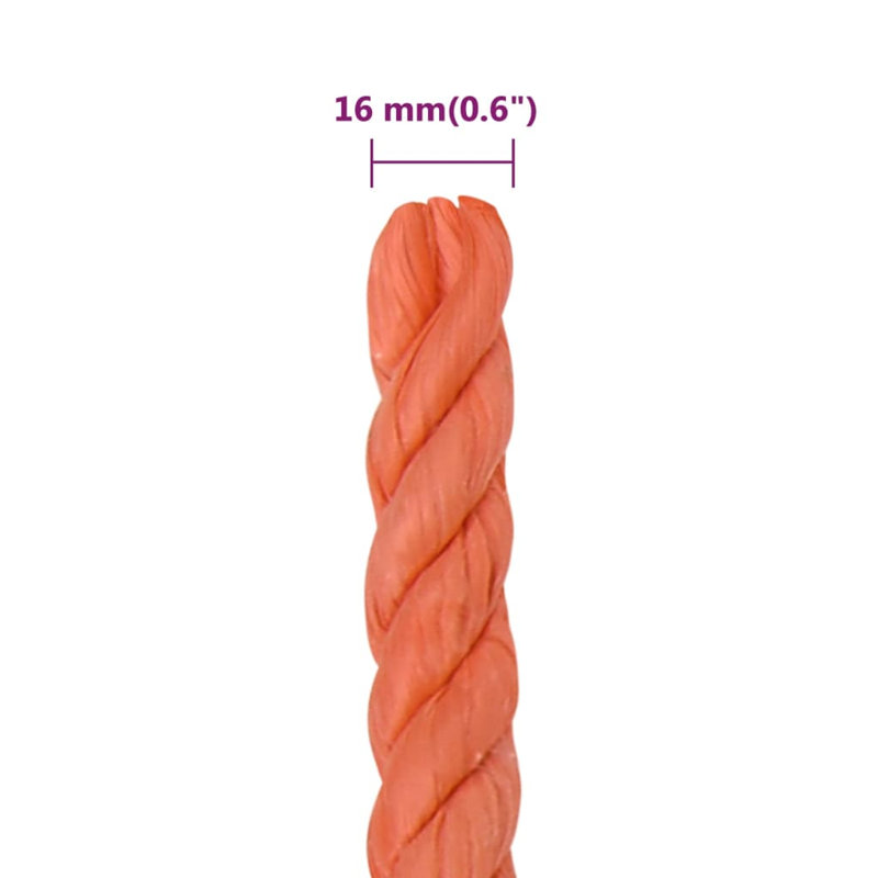 Polypropylene Garden Accents Accessories, 5000cm W x 1.6cm D, Orange