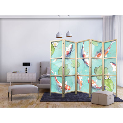 171cm H Solid Wood Folding Room Divider