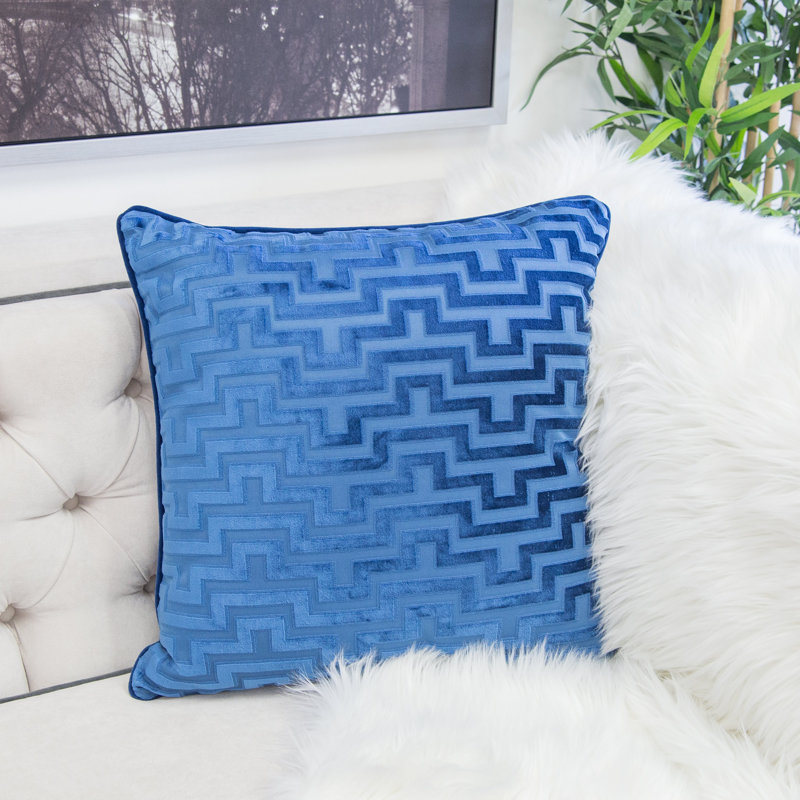 Square Pillow Cover & Insert, Spa, 20"H x 20"W, Square