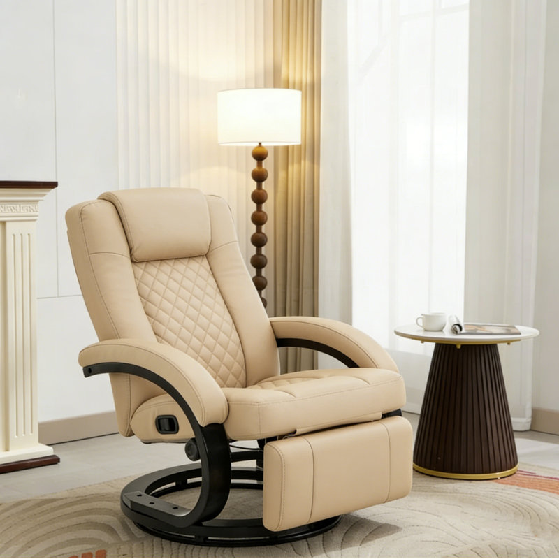 Meleri Faux Leather Swivel Recliner Chair
