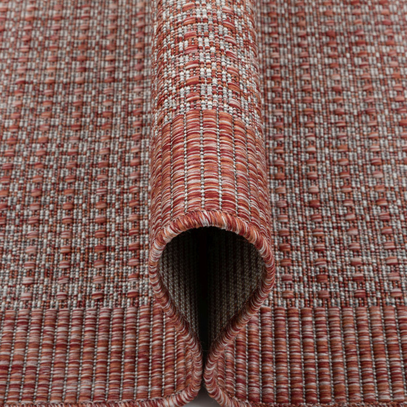 Tapis corail tissé à plat à l'intérieur et à l'extérieur Well Medoven, Rectangle 3 pi 11 po x 5 pi 3 po