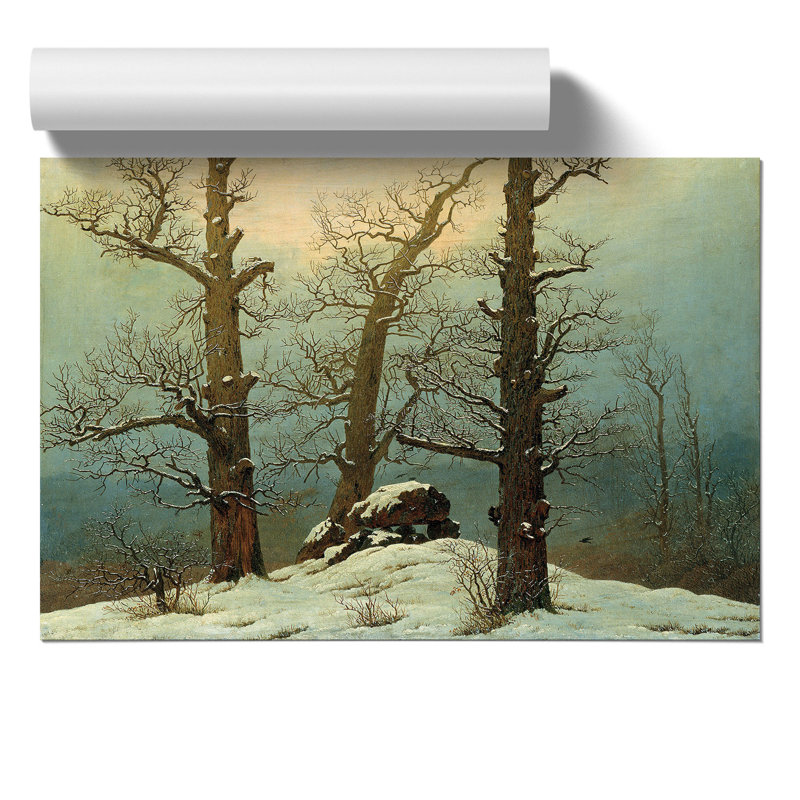 Cairn in Snow by Caspar David Friedrich - Frameless Print, 21cm H x 30cm W x 0.1cm D