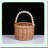 Lightweight Rattan Flower Basket with Pearl Handle