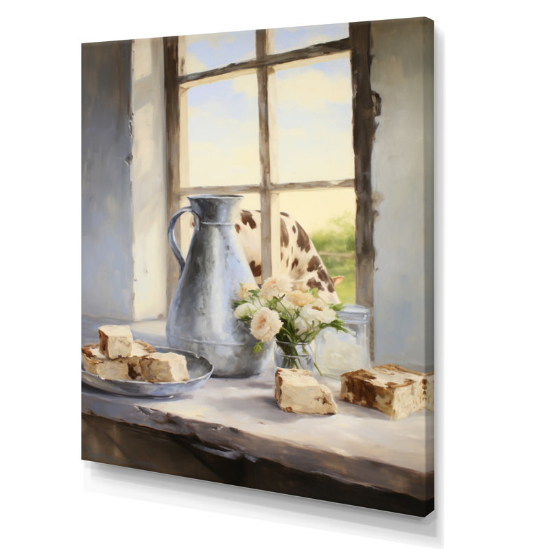 Linarez Food Laitier serein, H 32 po x l 24 po x P 1 po, Toile tendue