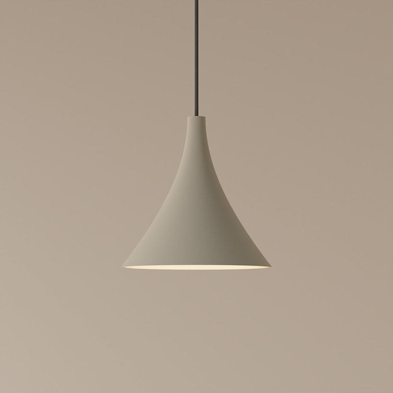 Gota Pendant Light, Sand, Black, 20" H x 9.84" W x 9.84" D