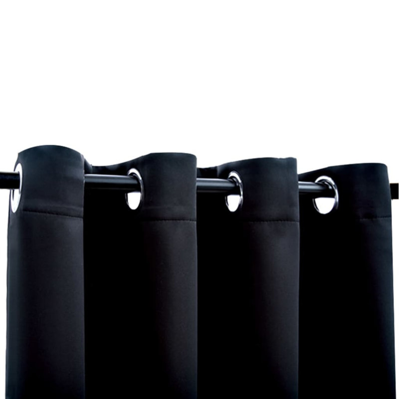 Curtains Roller Blackout Curtains Window Blinds with Rings Fabric, Anthracite, 37" W x 95" L