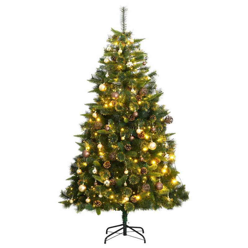 Arbre de Noël artificiel éclairé, 7.9 ft