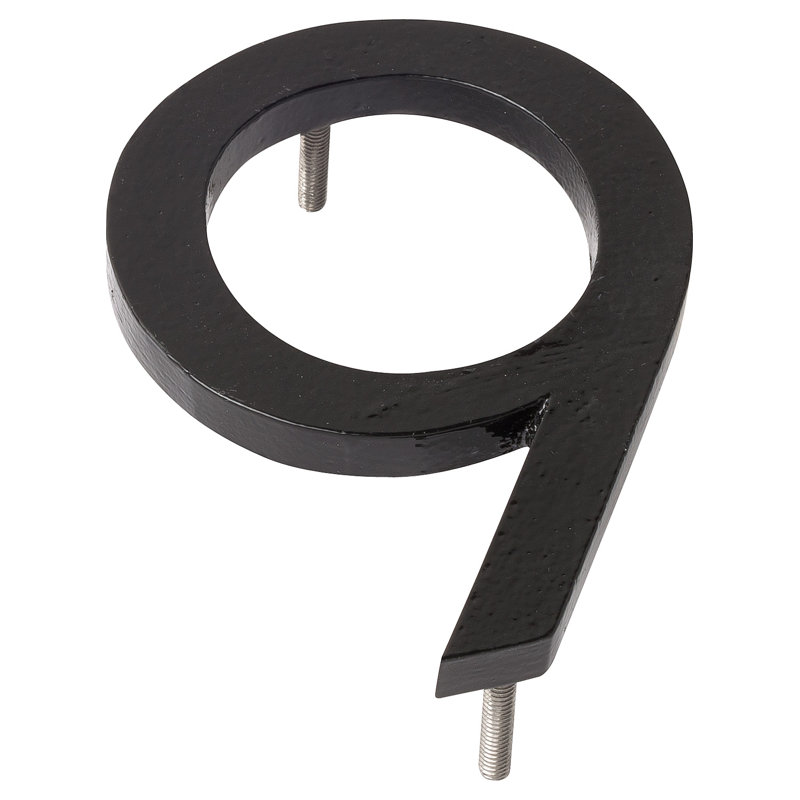 24 in. Flat Floating Mount House Number, Gold, 9