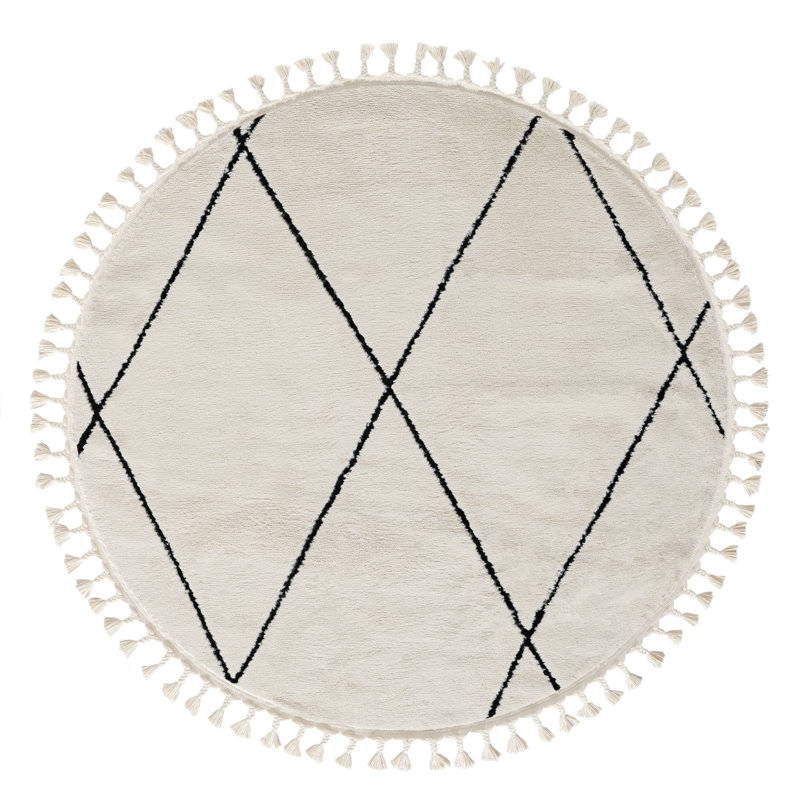 Charm Tapis white Rug, Round 140cm