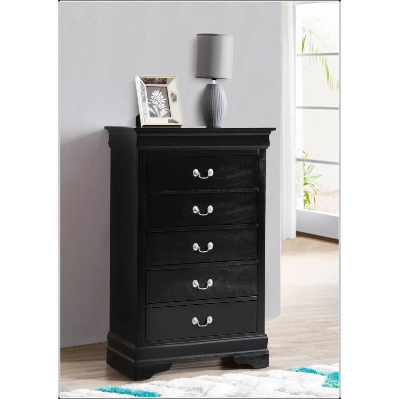 Solution de rangement Louisphillipe G2150-CH, noire, durable et élégante avec charme traditionnel, Noir / argenté