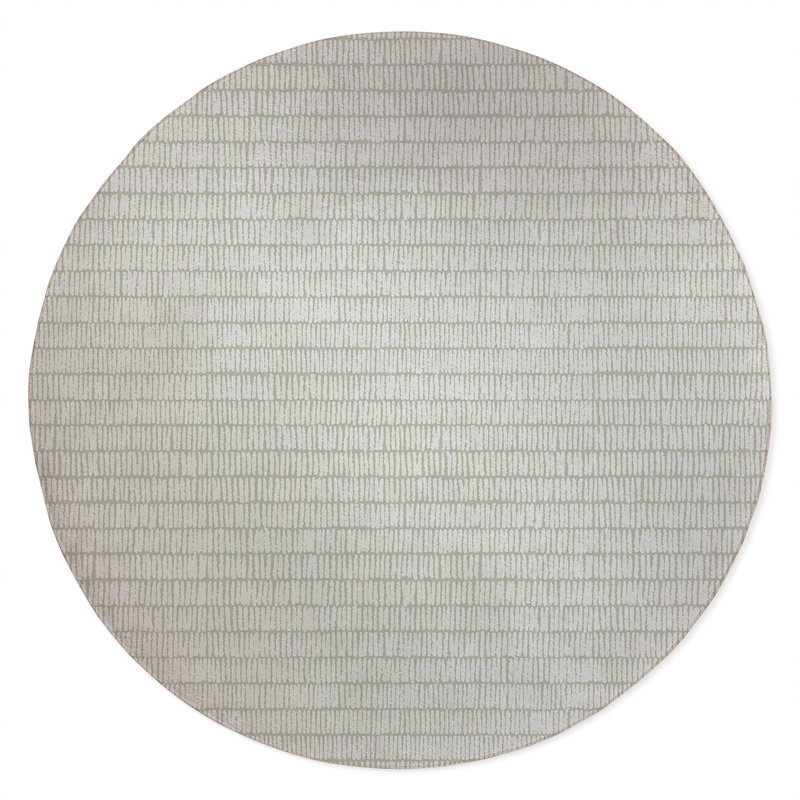 Ricky Row Non-Slip Outdoor Rug, Round 5'