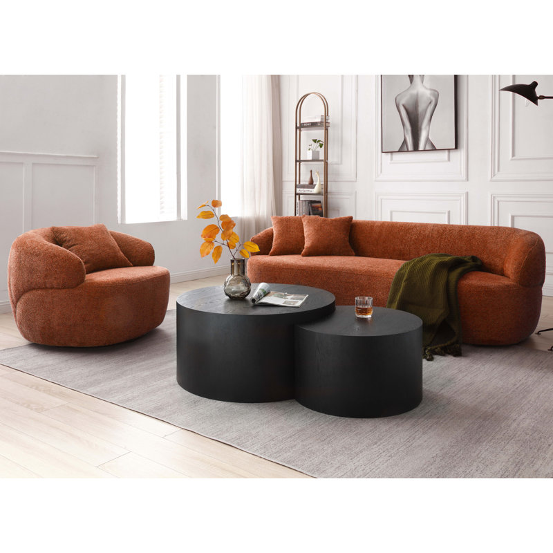 Fauteuil d'appoint Mid-Century, Orange