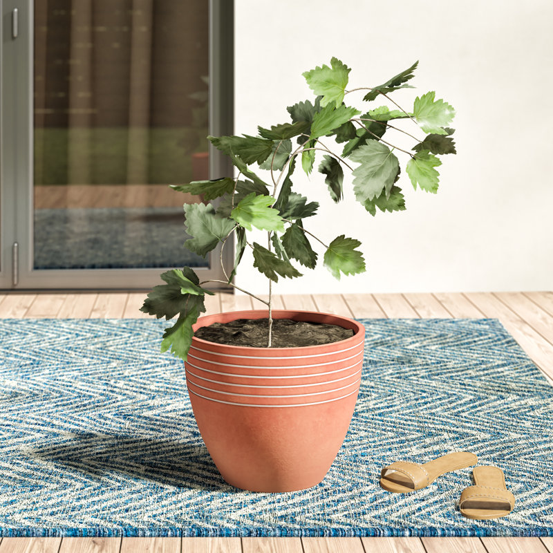 Pot à fleurs Haven, H 10 po x l 12 po x P 12 po, Terra Cotta