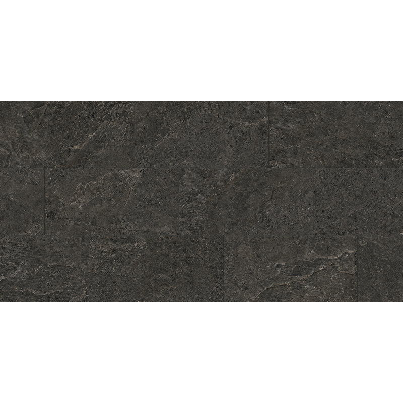 Mineral Slate 12"x24" Porcelain Floor and Wall Tile, Black