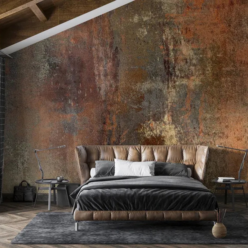 Rustic Copper Concrete Wall Mural, 204" L x 114" W