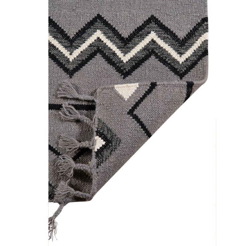 Dove Gray 9' x 12' Handwoven Wool Area Rug