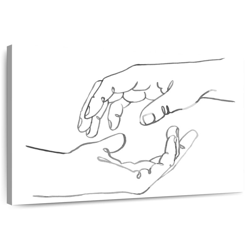 Alcaraz Gestures in Hand I, 16" H x 24" W