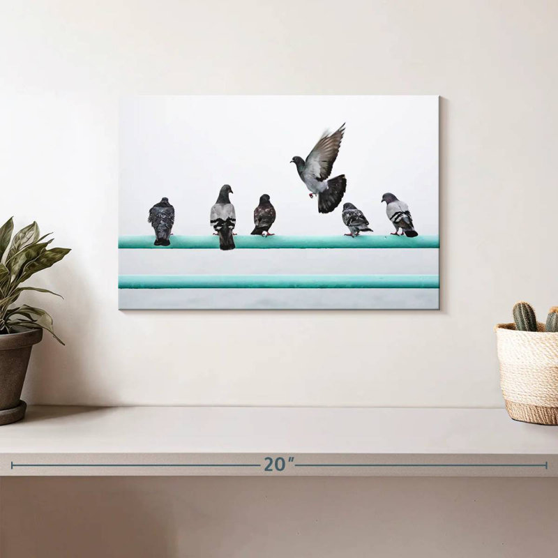 Crowle Pigeons On Pole, 8" H x 12" W