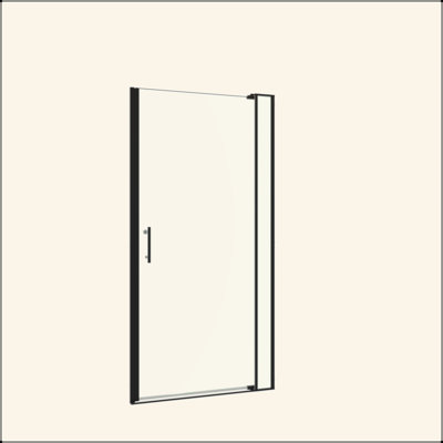 Left And Right Opening Universal Pivot Shower Door, Open Outside, With 1/4" And 5/16" Tempered Glass