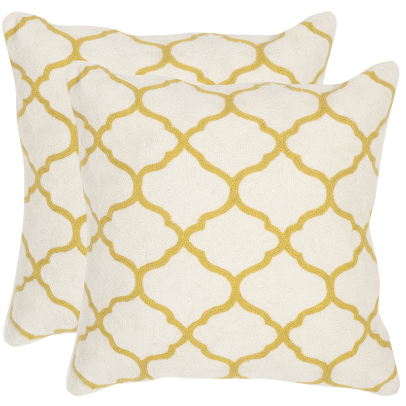 Geometric Feather Reversible Throw Pillow