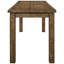 Table de salle à manger à hauteur de comptoir rustique brun doré - bois franc massif, motifs organiques, bois de style distinctif, caractéristiques noueuses, fonctionnalité moderne