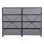 Commode 8 tiroirs avec grands tiroirs en tissu, noir-1076878713