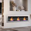 Dutta Recessed and Wall Mount Ethanol Fireplace, Adjustable Flame Size-434393532