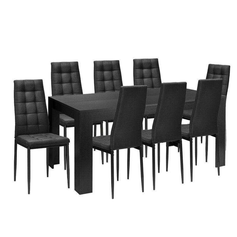 Nicko Four Leg Dining Set, 9 PIeces