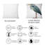 Coussin décoratif gris et bleu Heron-1259600116