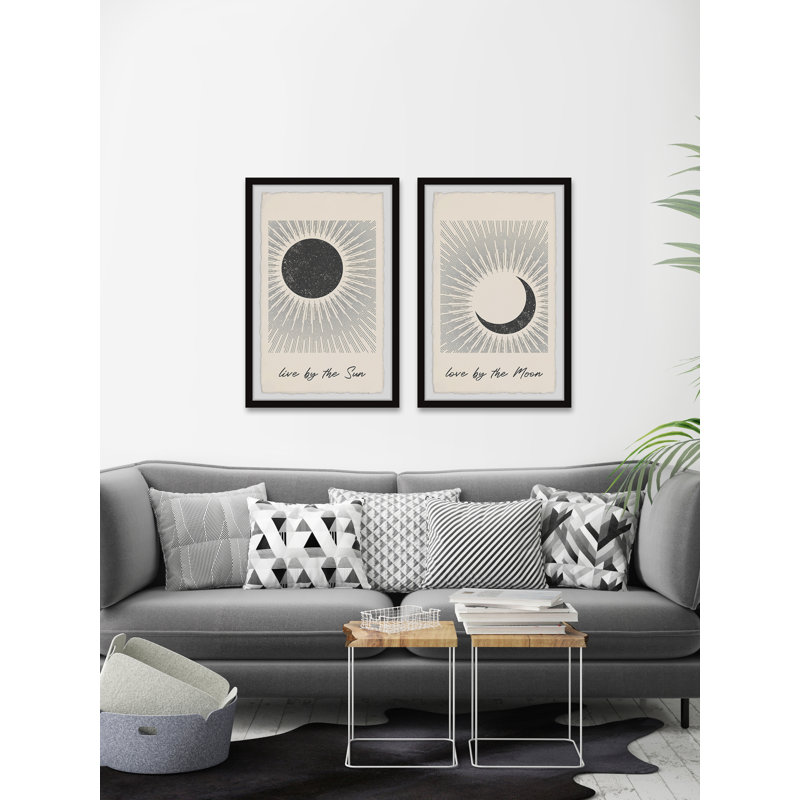 Live By The Sun by - Ensemble de 2 reproductions de cadres photo, H 36 po x l 24 po x P 1,5 po