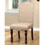 Chaise d’appoint rembourrée en lin beige Falbo