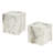 2 Pieces Cube End Table Set