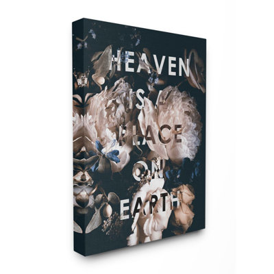 " Heaven Is A Place On Earth Inspirational Floral Abstraction " by Design Fabrikken